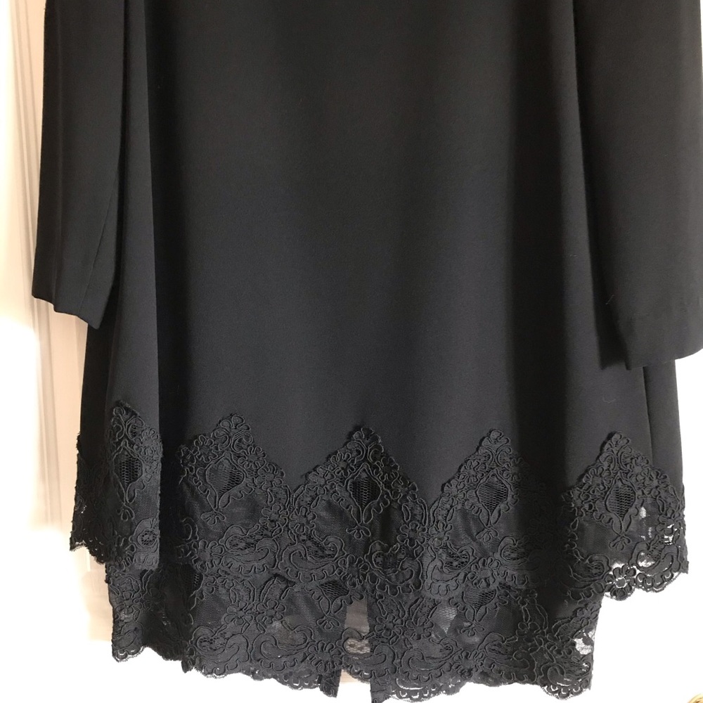 Vintage Liz Claiborne Lace-Trimmed Layered Cocktail Dress - Picture 2 of 8